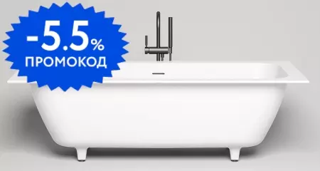 

Ванна из литьевого мрамора «Salini» Orlanda Axis Kit 180/80 S-Sense с ножками с сифоном белая матовая
