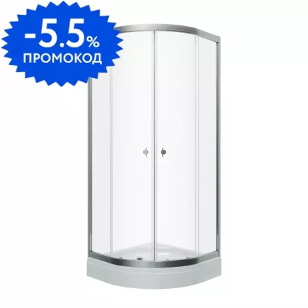 

Душевой угол-ограждение «Triton» Альфа-Хром 100/100 прозрачный низкий поддон