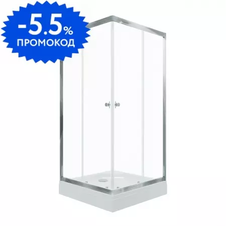 

Душевой угол-ограждение «Triton» Вента-Хром 100/100 прозрачный низкий поддон