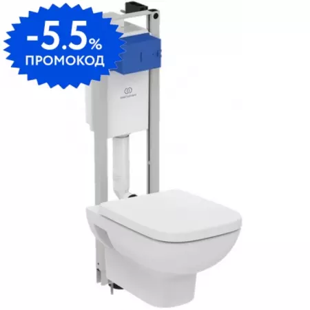 

Комплект инсталляция с унитазом «Ideal Standard» I.life A WA330101 безободковый белый