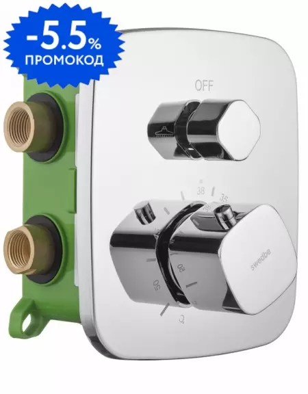 

Смеситель для душа «Swedbe» Platta 9031 с термостатом хром