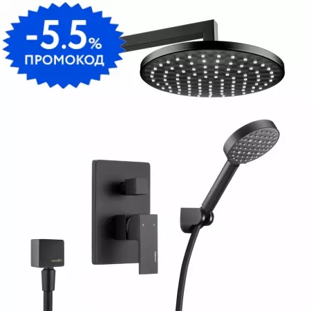 

Душевая система «Swedbe» Platta 5554B чёрная матовая