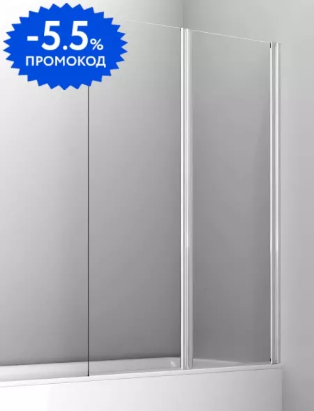 

Шторка на ванну стеклянная «Ambassador» Bath Screens 16041118 90/140 прозрачная/хром универсальная