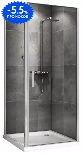 

Душевой угол-ограждение «Abber» Sonnenstrand AG04100-S80 100/80 прямоугольный прозрачный/хром без поддона универсальный