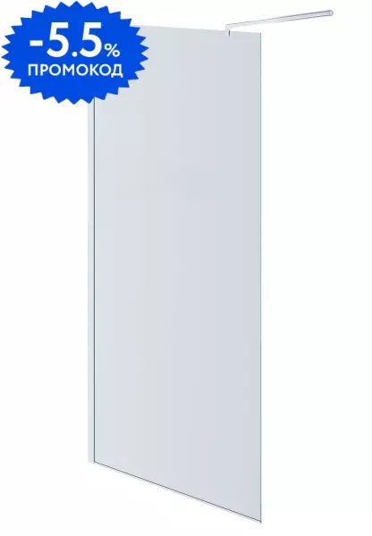 

Душевая перегородка «Aquatek» Walk in AQ WIW 12020CH 120/200 прозрачная/хром универсальная
