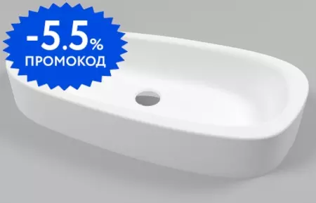 

Раковина «Whitecross» Moonstone E 70/35 искусственный камень белая матовая