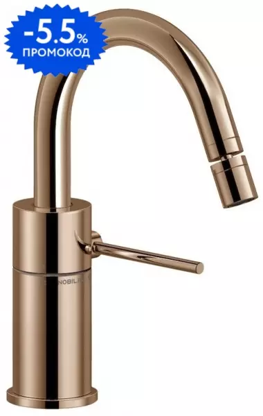 

Смеситель для биде «Nobili» Velis VE125139/2RCP с донным клапаном красное золото