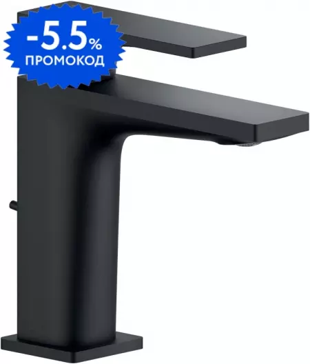 

Смеситель для раковины «Nobili» Seven SE124118/1BM с донным клапаном чёрный матовый