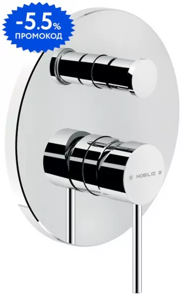 

Внешняя часть смесителя «Nobili» Velis VE125100/ECR хром