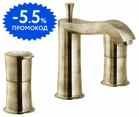 

Смеситель для раковины «Nobili» Sofi SI98211/1BR с донным клапаном бронза