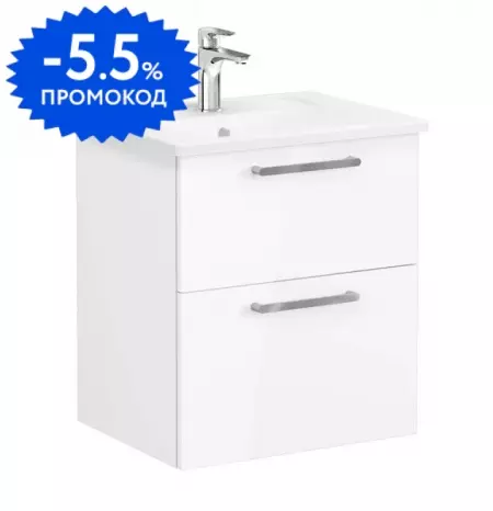 

Тумба с раковиной «Vitra» Root 60 (60/47) подвесная глянцевый белый