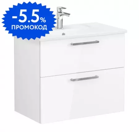 

Тумба с раковиной «Vitra» Root 80 (80/47) подвесная глянцевый белый
