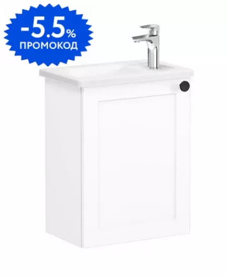 

Тумба с раковиной «Vitra» Root Classic 45 (45/28) подвесная матовый белый левая (по петлям)
