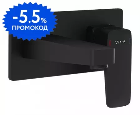 

Внешняя часть смесителя «Vitra» Root Square A4273836EXP чёрная матовая