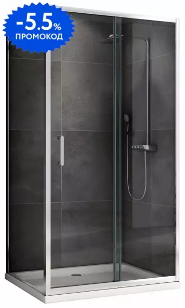 

Душевой угол-ограждение «Abber» Schwarzer Diamant AG301405-S905 140/90 прямоугольный прозрачный/хром без поддона универсальный