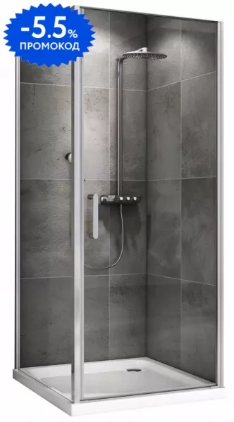 

Душевой угол-ограждение «Abber» Sonnenstrand AG04100-S75 100/75 прямоугольный прозрачный/хром без поддона универсальный