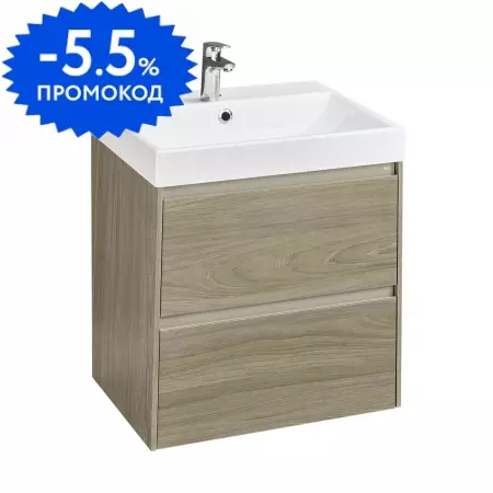 

Тумба с раковиной «Roca» Ona 60 (Ona 60/46) подвесная тёмный вяз