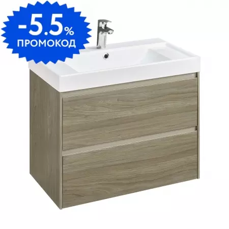 

Тумба с раковиной «Roca» Ona 80 (Ona 80/46) подвесная тёмный вяз