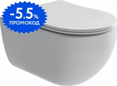 

Подвесной унитаз безободковый «Ceramica Nova» Long CN3015 белый с сиденьем дюропласт с микролифтом белое