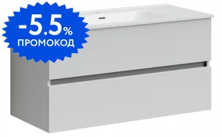 

Тумба с раковиной «Sancos» Urban 100 (Element 101/46) подвесная белая