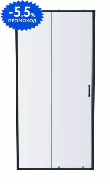 

Душевая дверь «Aquatek» AQ ARI RA 12020BL 120/200 прозрачная/чёрная