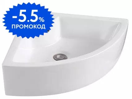 

Раковина угловая «Aquatek» 47/47 AQ5166B-00 фарфоровая белая