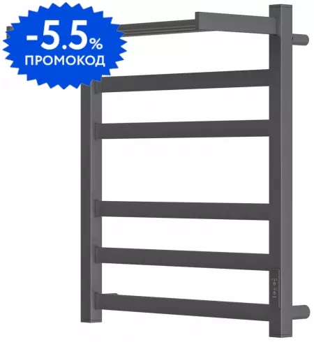 

Электрический полотенцесушитель «Point» Меркурий PN83856PGR П5 50/60 графит с полкой правый