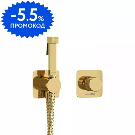 

Смеситель с гигиеническим душем «WasserKRAFT» Ems A7651.280.238.216 золото