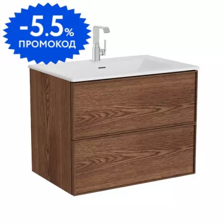 

Тумба с раковиной «Vitra» Metropol Edge 80 подвесная ореховое дерево