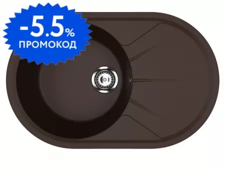 

Мойка для кухни «Ulgran» U-503 75/48 искусственный камень шоколад