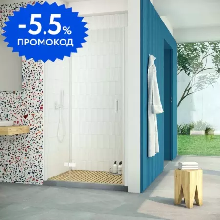 

Душевая дверь «Vegas Glass» AFP Retta 120/199,5 прозрачная/белая левая