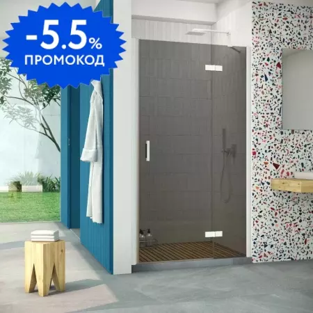 

Душевая дверь «Vegas Glass» AFP Retta 120/199,5 графит/белая правая