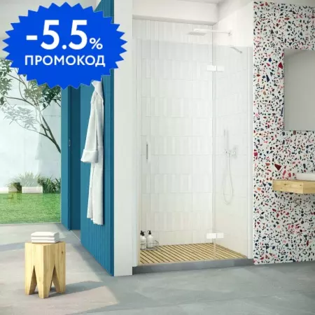 

Душевая дверь «Vegas Glass» AFP Retta 120/199,5 Crystalvision/белая правая