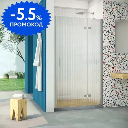

Душевая дверь «Vegas Glass» AFP Retta 120/199,5 Moru/матовый хром правая