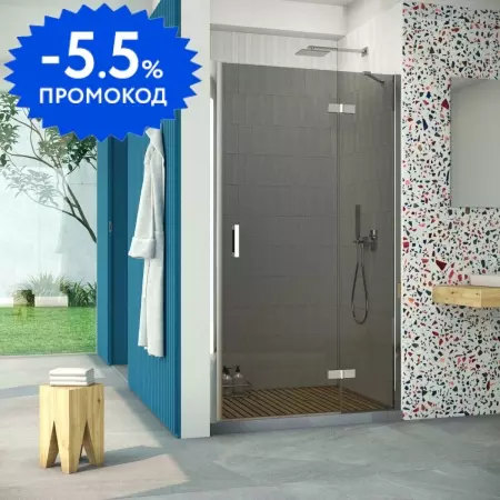 

Душевая дверь «Vegas Glass» AFP Retta 120/199,5 графит/глянцевый хром правая