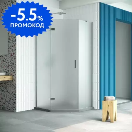 

Душевой угол-ограждение «Vegas Glass» AFA-Pen Retta 100/100 прозрачный/глянцевый хром без поддона левый
