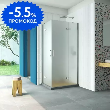 

Душевой угол-ограждение «Vegas Glass» AFA-F Retta 100/90 прозрачный/глянцевый хром без поддона правый