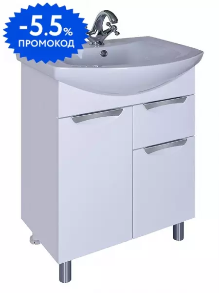 

Тумба с раковиной «ASB-Mebel» Мессина 60 (Балтика 60) белая