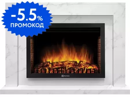 

Портал «Firelight» Simple 25 белый мрамор