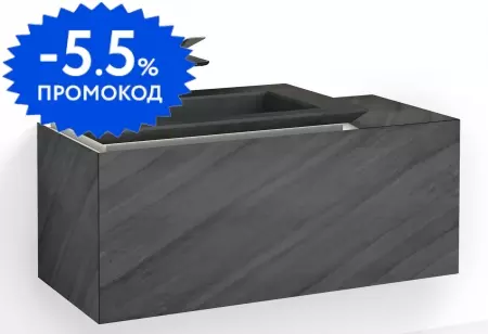 

Тумба с раковиной «Jorno» Incline 90 с подсветкой (Incline 60/47) подвесная бетон