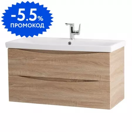 

Тумба с раковиной «Belbagno» Marino 90 (BB-0323-90-LVB) подвесная Rovere Bianco