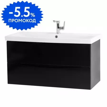 

Тумба с раковиной «Belbagno» Marino 80 (BB-0322-80-LVB) подвесная Nero Lucido