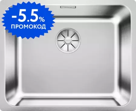 

Мойка для кухни «Blanco» Solis 500-U 54/44 нержавеющая сталь нержавеющая сталь