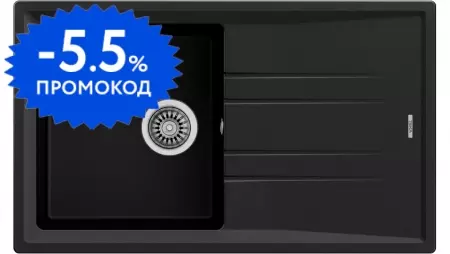 

Мойка для кухни «Teka» Stone 50 B-TG 1B 1D 86/51 искусственный камень карбон универсальная