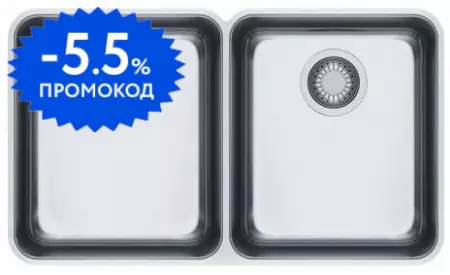 

Мойка для кухни «Franke» Aton ANX 120 77/45 122.0536.341 нержавеющая сталь