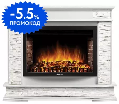 

Портал «Firelight» Scala 30 скалистый белый/ белый дуб, Сланец скалистый белый