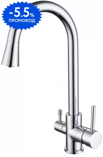 

Смеситель для кухни с подключением к фильтру «Aquatek» AQ1085CR хром
