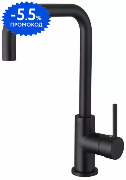 

Смеситель для кухонной мойки «Aquatek» AQ1080MB чёрный матовый