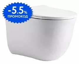 

Подвесной унитаз безободковый «Aquatek» Классик AQ1112-00 белый с сиденьем дюропласт с микролифтом белое