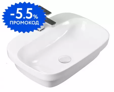 

Раковина «Aquatek» Амадео 60/42 AQ6042-00 фарфоровая белый